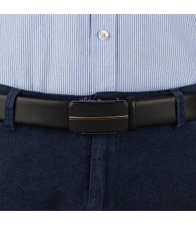 Pasek męski skórzany 3,5 cm klamra automatyczna Beltimore | Krateczka.pl