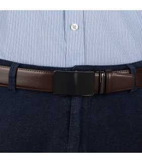 Pasek męski skórzany 3,5 cm klamra automatyczna Beltimore  | Krateczka.pl