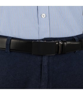 Pasek męski skórzany 3,5 cm klamra automatyczna Beltimore  | Krateczka.pl
