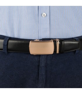 Pasek męski skórzany 3,5 cm klamra automatyczna Beltimore  | Krateczka.pl