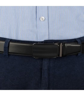Pasek męski skórzany 3,5 cm klamra automatyczna Beltimore  | Krateczka.pl