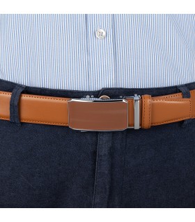Pasek męski skórzany 3,5 cm klamra automatyczna Beltimore  | Krateczka.pl