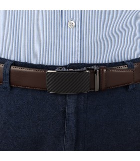 Pasek męski skórzany 3,5 cm klamra automatyczna Beltimore  | Krateczka.pl