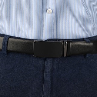Pasek męski skórzany 3,5 cm klamra automatyczna Beltimore | Krateczka.pl