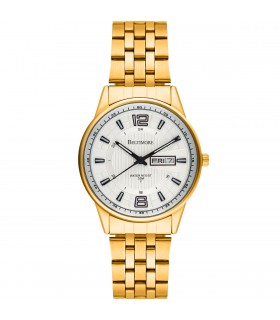 Zegarek męski bransoleta duży złoty datownik chronograf Beltimore BT05- krateczka.pl