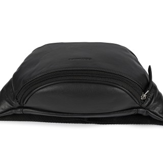Saszetka nerka skórzana biodrówka czarna Beltimore | Sklep Krateczka