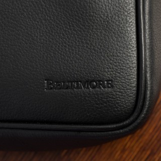 Torba męska na ramię mała skóra naturalna premium Beltimore czarna  | Krateczka.pl