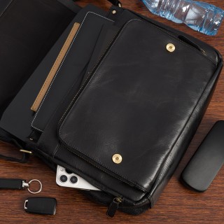 Torba męska na ramię skórzana Duża A4 do pracy vintage Beltimore| Krateczka.pl