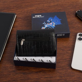 Portfel skórzany damski RFiD na karty skóra Beltimore A01|krateczka.pl