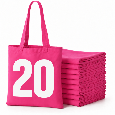 20 sztuk RÓŹOWY KOLOR toreb bawełnianych TOTE BAG 38 x 42 cm PINK_BAG_20