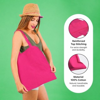 20 sztuk RÓŹOWY KOLOR toreb bawełnianych TOTE BAG 38 x 42 cm PINK_BAG_20