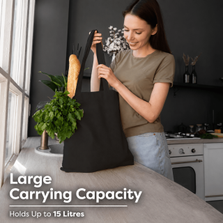 20 sztuk CZARNY KOLOR toreb bawełnianych 38 x 42 cm TOTE BAG BLACK_BAG_20