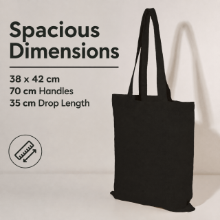 20 sztuk CZARNY KOLOR toreb bawełnianych 38 x 42 cm TOTE BAG BLACK_BAG_20
