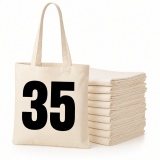 35 sztuk NATURALNY KOLOR toreb bawełnianych 38 x 42 cm TOTE NAT 35