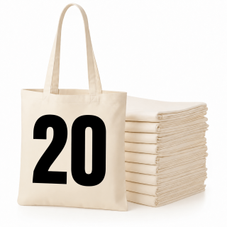 20 sztuk NATURALNY KOLOR toreb bawełnianych 38 x 42 cm TOTE NAT 20
