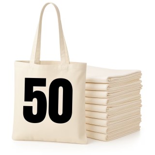 50 sztuk NATURALNY KOLOR toreb bawełnianych 38 x 42 cm TOTE NAT 50