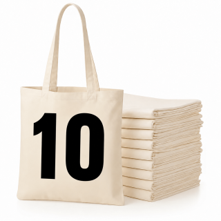 10 sztuk NATURALNY KOLOR toreb bawełnianych 38 x 42 cm TOTE NAT 10