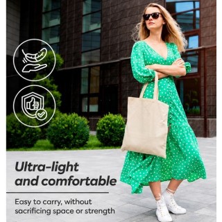 100 sztuk NATURALNY KOLOR toreb bawełnianych 38 x 42 cm TOTE BAG NAT_BAG_100