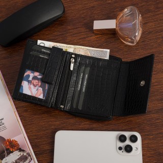 Portfel skórzany damski RFiD na karty skóra Beltimore A08|krateczka.pl