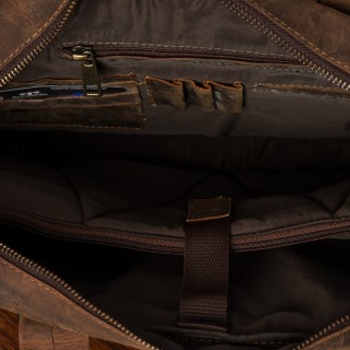 Beltimore torba męska skórzana Duża brązowa nubuk laptop | Krateczka.pl