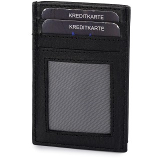 Czarne skórzane etui na dokumenty, okładka na karty  | Krateczka.pl