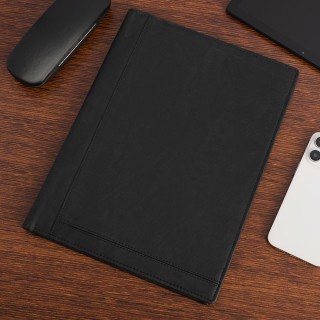 Aktówka teczka skórzana czarna unisex Beltimore biwuar A4 | Krateczka.pl