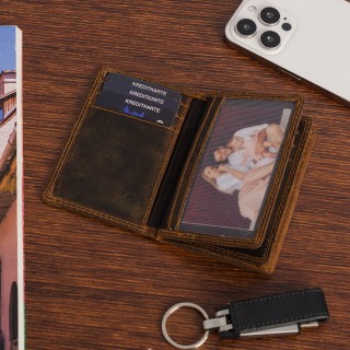 Etui na dokumenty karty skórzane slim Beltimore | krateczka.pl