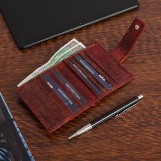 Etui na dokumenty karty skórzane slim Beltimore | krateczka.pl