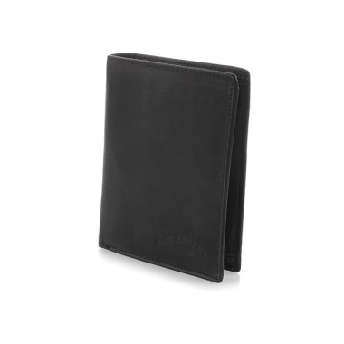CZARNY SKÓRZANY PIONOWY PORTFEL 562C BAG STREET M34
