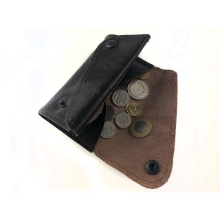 Banknotówka portfel brązowy etui na pieniądze retro uniseks skórzane G63