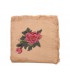 Camelowa ciepła chusta damska szal z wyszywaną różą duża Q81