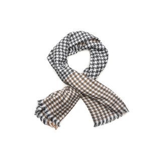 Czarno- brązowa arafatka unisex chusta duża solidna Q84