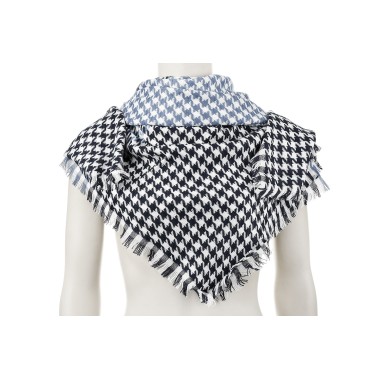 Czarno- niebieska arafatka unisex chusta duża solidna Q84