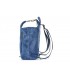 Niebieski Włoski Stylowy Plecak Damski Skórzany Zamsz A4 W14