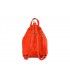 Czerwony Włoski Stylowy Plecak Damski Skórzany Zamsz A4 W14