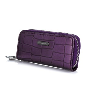 Fioletowe etui na klucze skórzane Alessandro S46