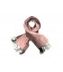 Różowy Szalik damski duży cieplutki modny wzór ombre szal D17