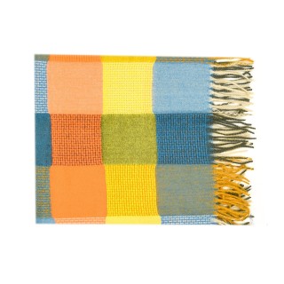 Szalik damski kolorowy modny w kratę cieplutki szal | Krateczka.pl