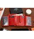 Damski skórzany portfel duży pionowy RFiD czerwony BELTIMORE 039