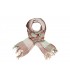 Brudno- różowy Szalik damski modny szal ciepły w kratę elegancki D27