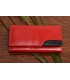 Damski skórzany portfel duży poziomy retro RFiD czerwony BELTIMORE 043