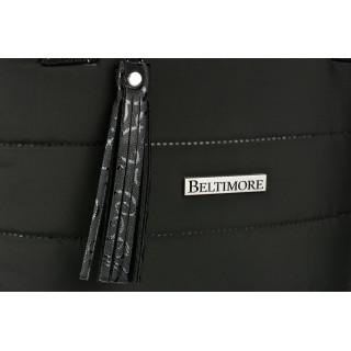 Czarna Damska Torebka pikowana oryginalna A4 | Krateczka.pl