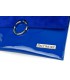 Niebieska oryginalna damska torebka kopertówka na pasku usztywniana W63
