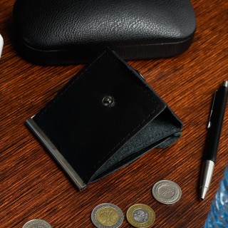 Polski portfel czarne etui na pieniądze retro uniseks | Krateczka.pl