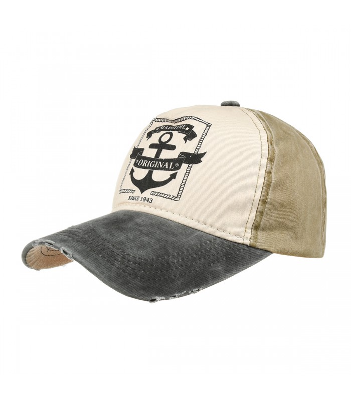 Czarna czapka z daszkiem baseballówka vintage uniwersalna cz-m-1