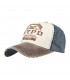 Brązowa czapka z daszkiem baseballówka vintage uniwersalna cz-m-2