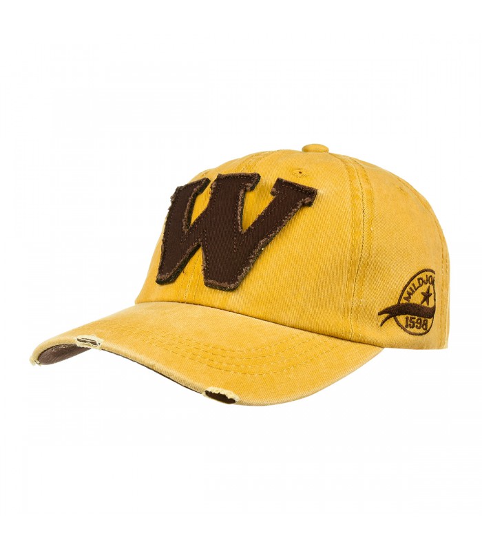 Żółta czapka z daszkiem baseballówka vintage uniwersalna cz-m-4