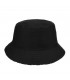 Czarny kapelusz dwustronny bucket hat wędkarski modny kap-m3
