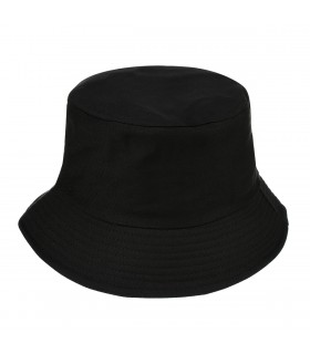 Czarny kapelusz bucket hat wędkarski modny jednolity kap-m2