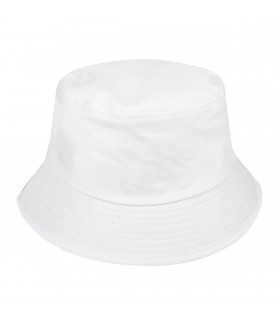 Biały kapelusz bucket hat wędkarski modny jednolity kap-m2